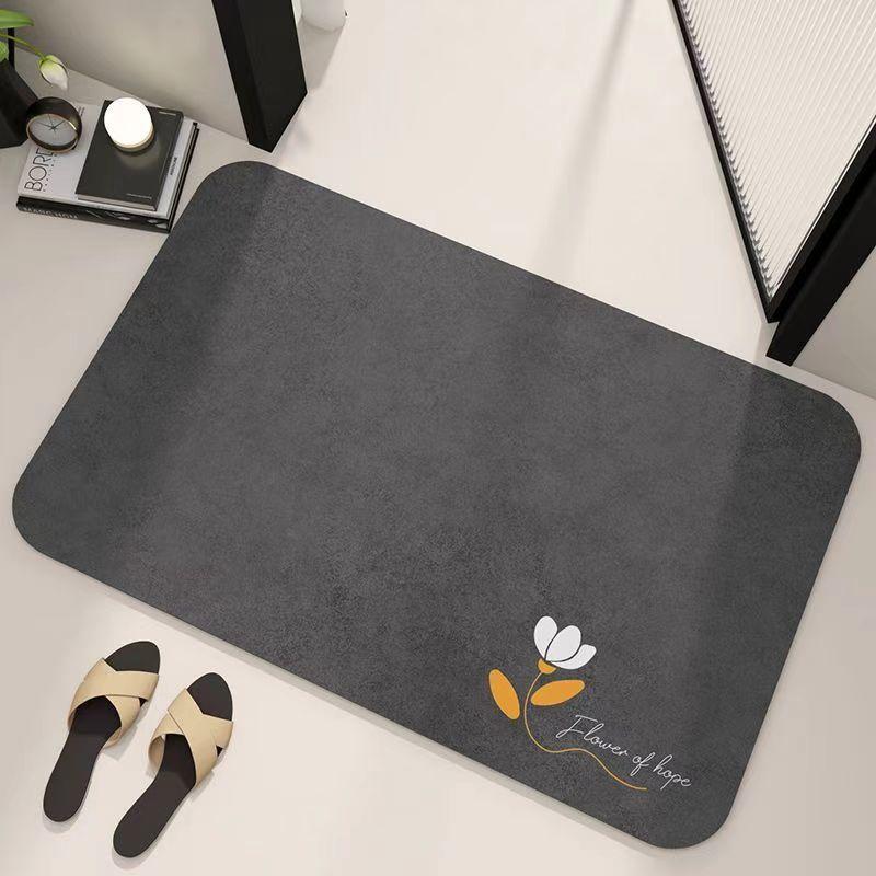 Diatom Mud Bathroom Absorbent Floor Mat, Toilet, Bathroom Door Quick-drying Non-slip Floor Mat, Shower Leave-in Quick-drying Mat
