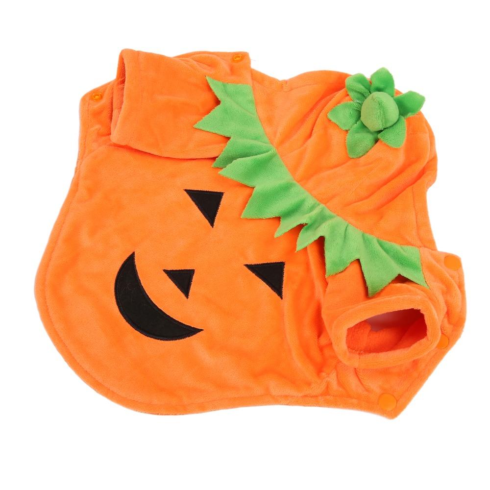 Warm Fleece Puppy Warm Outfits Fleece Hoodie Pumpkin Dog Costume Halloween Pet Clothes  Party