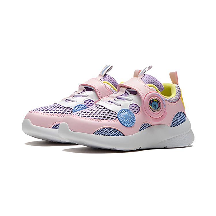 Li Ning Kids Lemon Number Cruise Fashion Non-Slip Shock Absorbing Wear-Resistant Lightweight Casual Shoes Kids Casual Shoes Pink Purple YKNS032-4