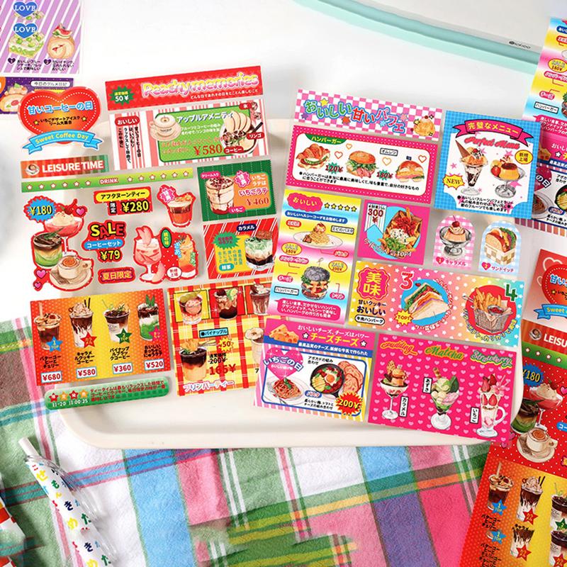 Cartoon Y2K Decorative Stickers For Scrapbooking Mobile Phone Diy Photo Card Decoration Collage Material Stickers