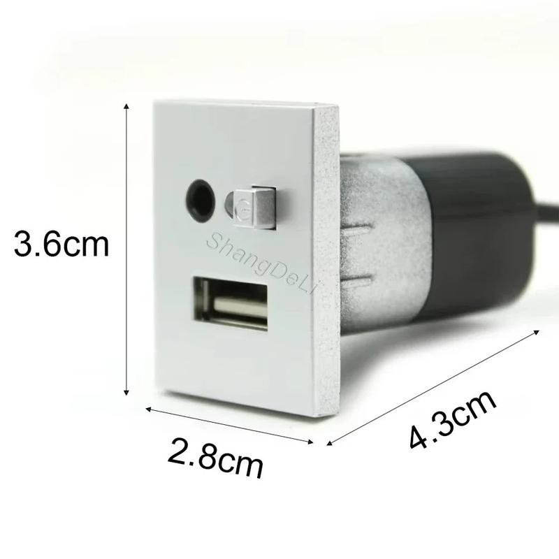 

1PC Fit For Ford Focus 2 Mk2 2009 2010 2011 Car USB AUX Input Adapter Mini Cable USB Jack Interface Switch Accessories
