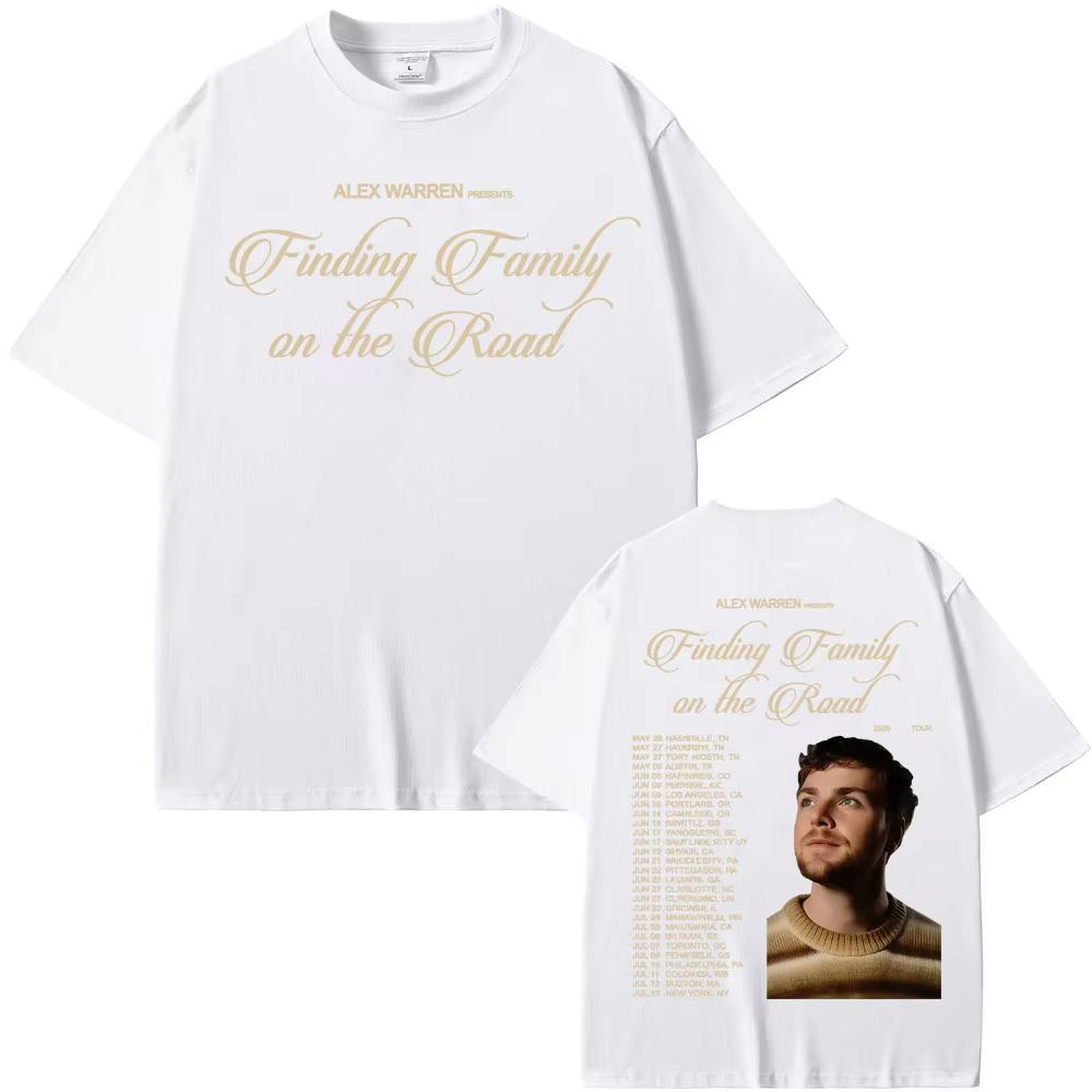Alex Warren Finding Family On The Road 2026 Tour Tshirt Summer Unisex Women Luxury Cotton Oversize Tshirt Y2K Unisex Shirt