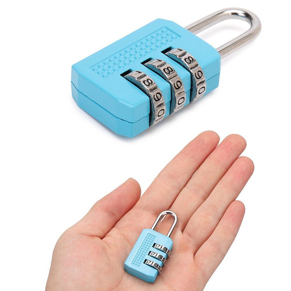 Durable Password Lock 3 Digit Zinc Zinc Alloy Padlock Simple Number Lock Trolley Case