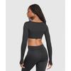 Gymshark Twist Front Long Sleeve Top Black B3c8m Bb2j