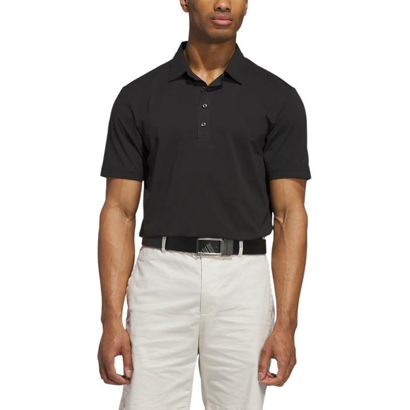 adidas Ultimate365 Golf Twistknit Tour Mode Einfach Weich Vielseitig Kurzarm Poloshirt Herren Oberteile Schwarz JN9081