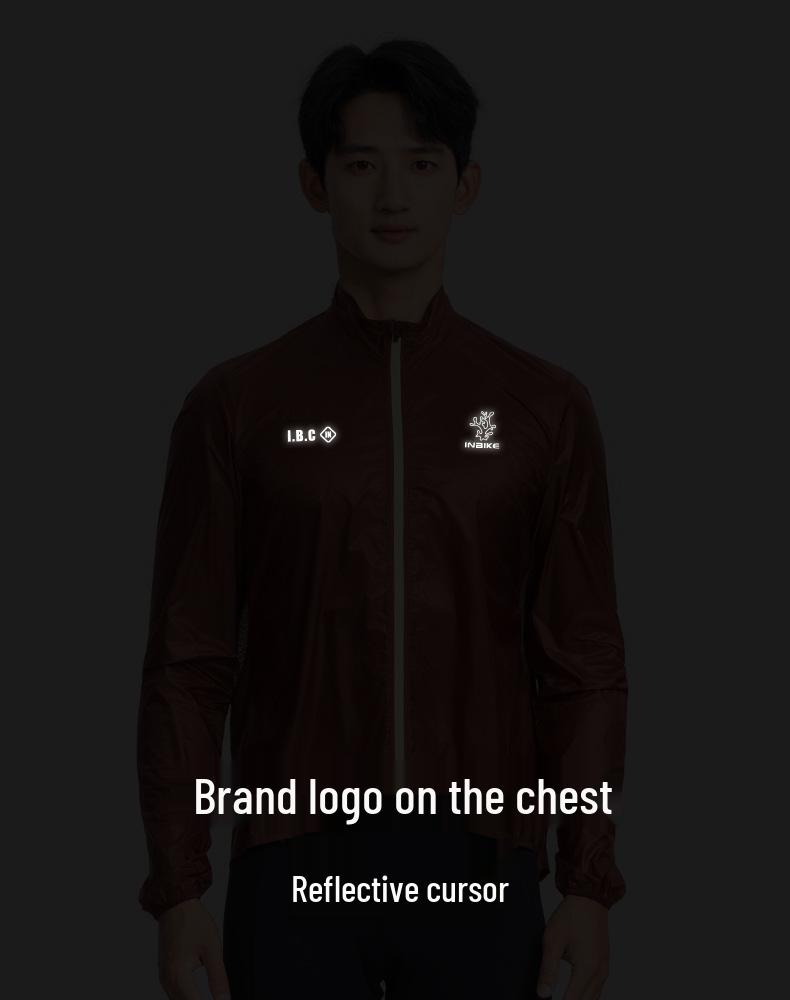 INBIKE Men's Lightweight Windproof Cycling Jacket for Autumn/Winter - Breathable, Portable Long Sleeve Windbreaker