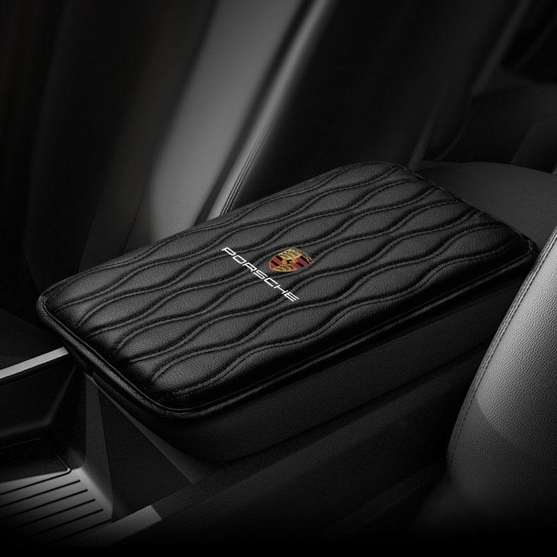 1 ks Kožené podložky loketní opěrky do auta Ochranný voděodolný polštář na ruku Pro Porsche Boxster Cayenne Panamera Macan Cayman 911 918 996 917 991