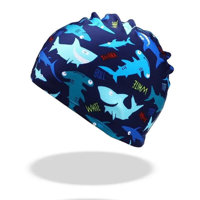 Children Cartoon Swimming Caps Animal Dinosaur Print Boys Girls Swimming Hat Pool Equipment Kids Swimming Accessories