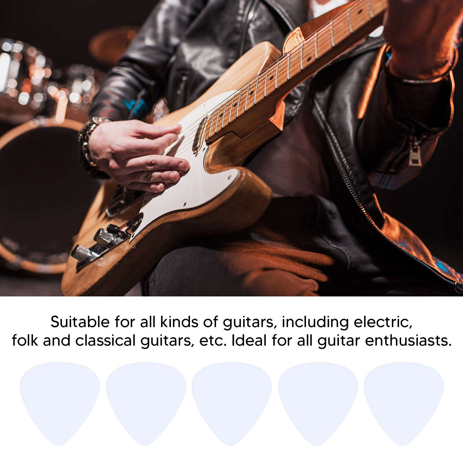 

10шт акустическая гитара медиатор белый целлулоид гитарный медиатор плектр набор для музыкальных инструментов