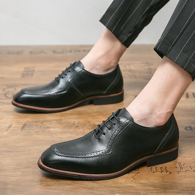Old British Style Mens Luxury Business Leather Shoes Classic Office Formal Shoes Gentleman Wedding Social Leisure Shoes Footwear