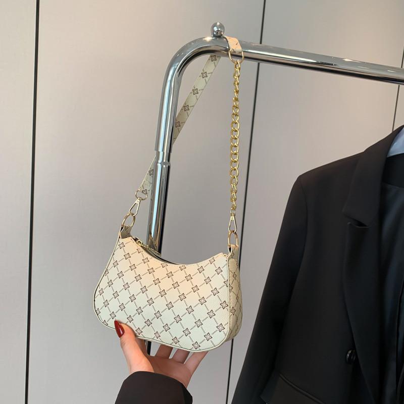 

Fashionable Casual Shoulder Bag Chic Ins Style Unique Design Small Purse For Women білий