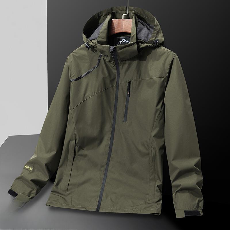 Outdoorjacke Herren Frühling und Herbst Winddicht Wasserdicht Modetrend Herbst Große Größe Paarjacke Herrenjacke
