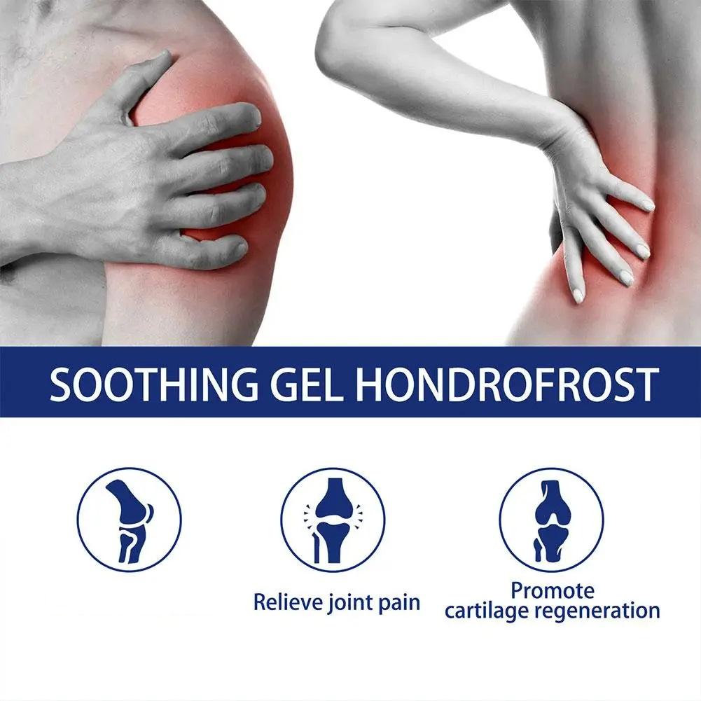 Hondrofrost Beruhigendes Gel, kühlende Schmerzlinderungswirkung, Gelenkschmerzölspray, Linderung von Knie- und Nackenschmerzen, Körpergesundheitspflege, Massagekörper, 120 ml