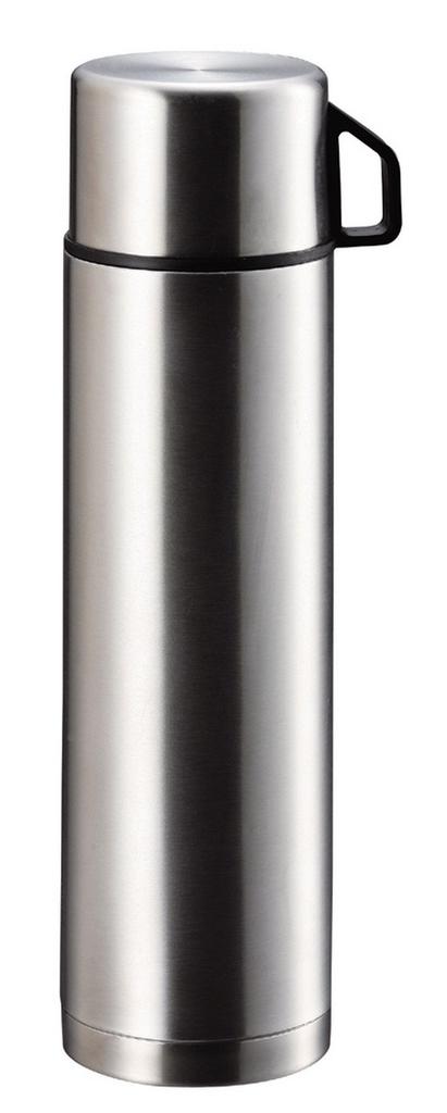 Pearl Metal Water Bottle 1000ml with Cup Double Stainless Steel Bottle Style Basic H-6828