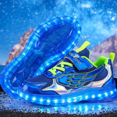 Chaussures pour enfants avec lumières Chaussures à ailes LED Chaussures rechargeables