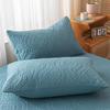 1 Pc Waterproof Quilted Pillowcase Solid Color Pillow Cover Case 48x74cm Pillowcover