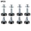 8PCS Adjustable Furniture Leveling Feet Base Home Office Furniture Glide Leveler For Sofa Table Chair Cabinet Heavier Desk