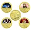 Japanese Classic Animation Gold Plated Color Commemorative Coin Classic Animation Peripheral Commemorative Collection Gift