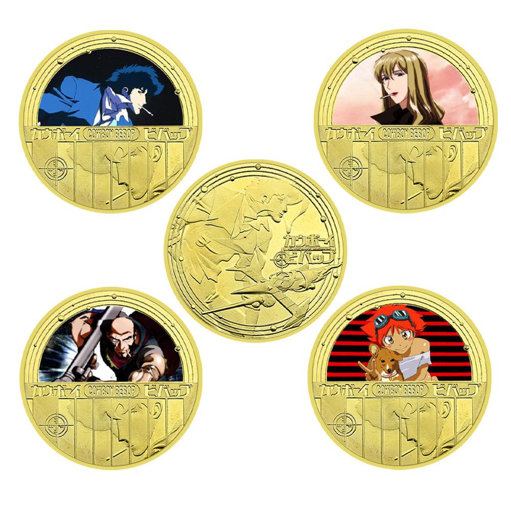 Japanese Classic Animation Gold Plated Color Commemorative Coin Classic Animation Peripheral Commemorative Collection Gift