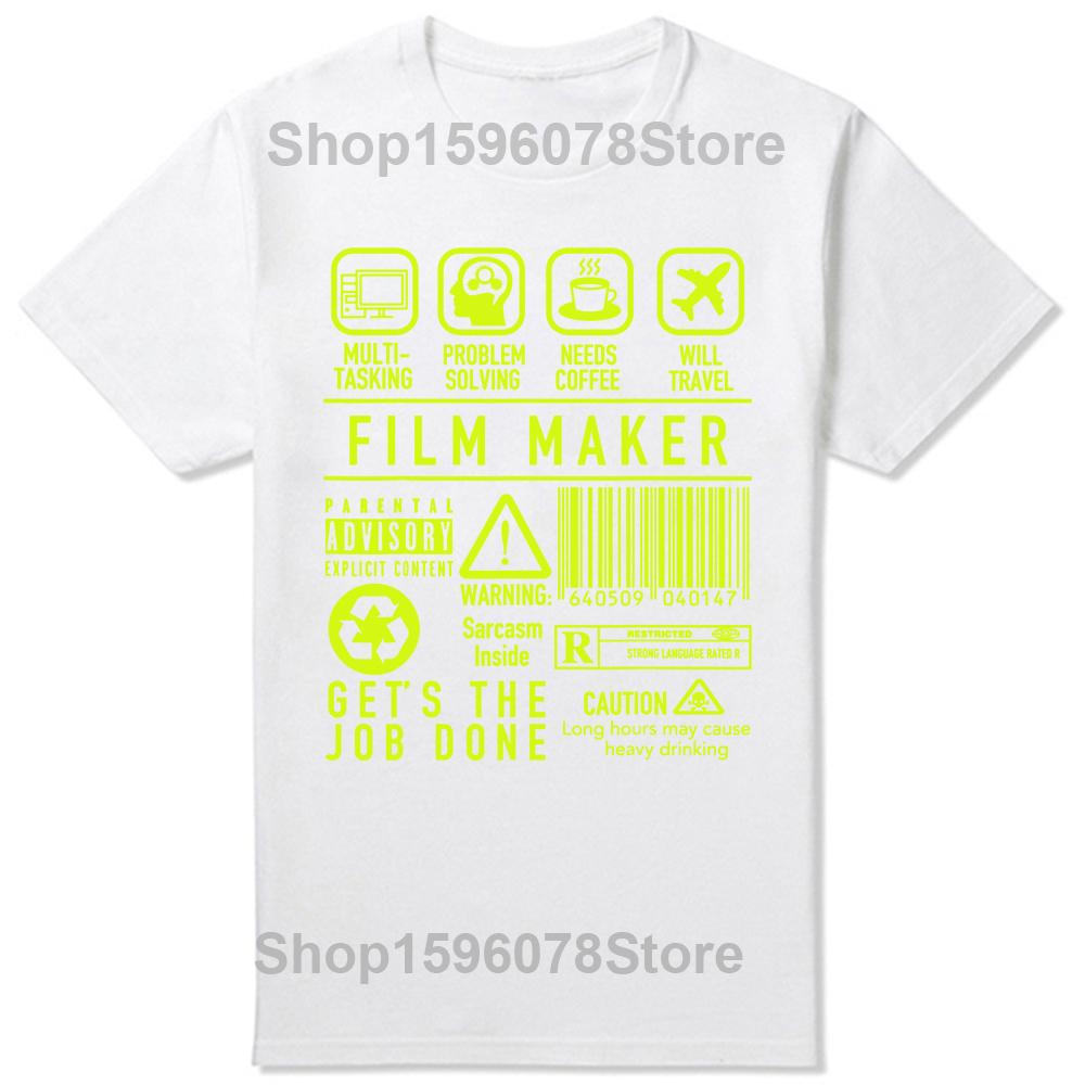 Funny Film Maker T Shirts Graphic Cotton Streetwear Short Sleeve Birthday Gifts Movie Director Filming Filmmaker T-shirt Men