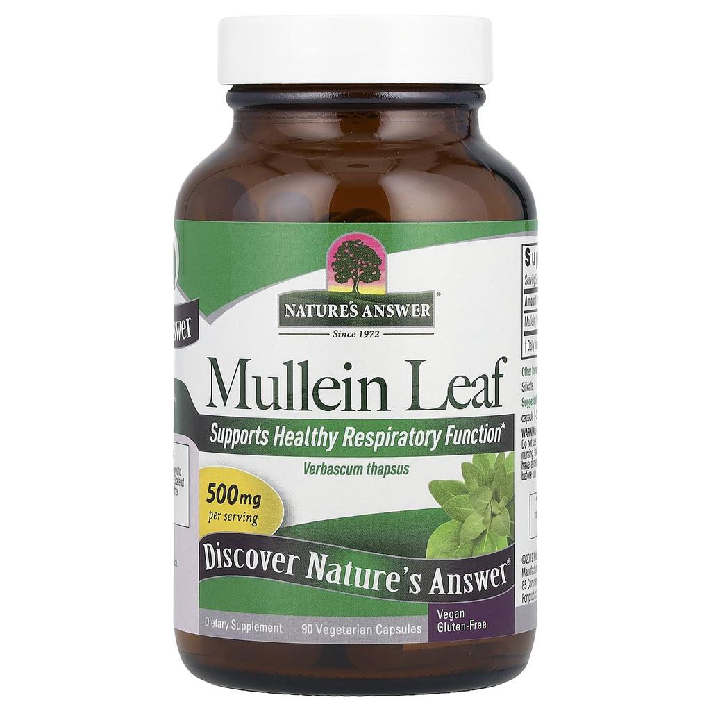 Nature'S Answer, Mullein Leaf, 500Mg, 90 Veggie Caps