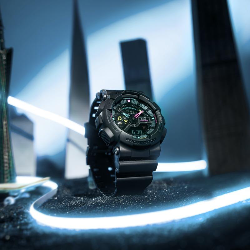 Casio Men's Resin 200M Water Resistant Digital Shock Resistant Quartz Watch GA-110MF-1A