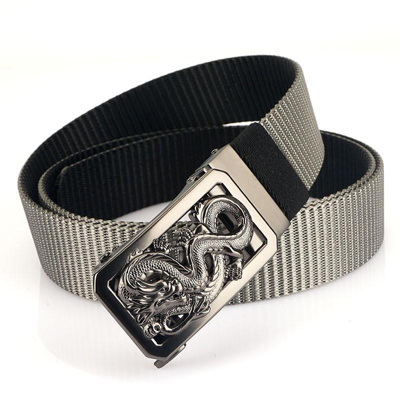 

Rotatable Zinc Alloy Automatic Buckle Double-sided Color Nylon Belt Men s Casual All-match Pants 120cm