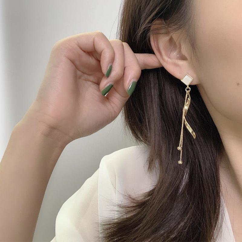 Earrings Korean New Tide Long Tassel Earrings Female Temperament Earrings Personality Prevent Allergy Fashion Dangle Earrings