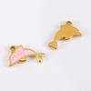 2pcs 6pcs 10pcs Stainless Steel Pendant Enamel Dolphin Charms for DIY Bracelet Jewelry Making Necklce Keychain Pendants Earrings