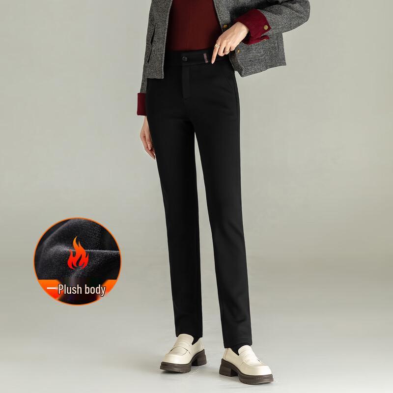 Mengshuya Women's Fleece Lined Straight Leg Pants