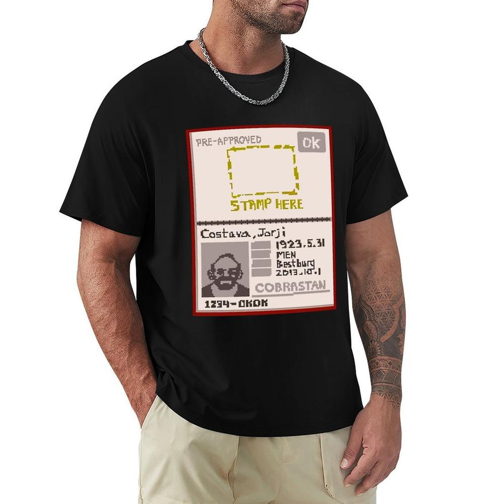 Fake Passport Tshirt Casual Holiday Short Sleeve Tee
