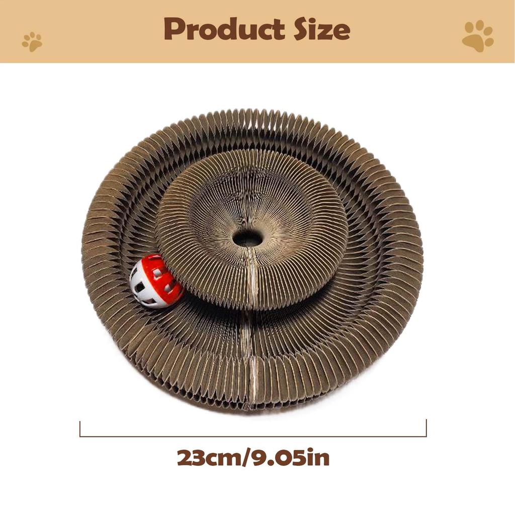 Cardboard Cat Scratcher Magnetic Claw-Grinding Kitten Toy Interactive Cat Toys For Living Room Bedroom Apartment Play Area