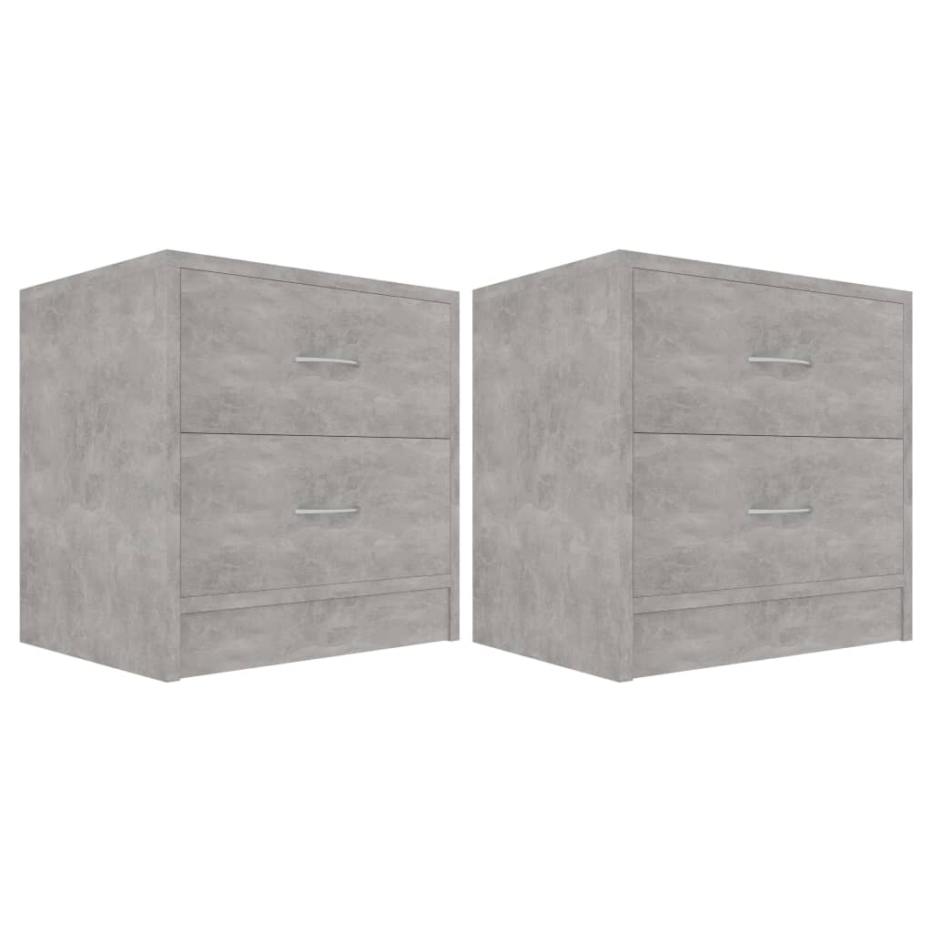 Nightstands 2 pcs Concrete Grey 40 x 30 x 40 cm Particleboard