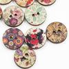 Mixed Random 2 Holes Wooden Buttons for Sewing Crafting Pack of 50pcs (Size: 15mm, Color: Multicolor)