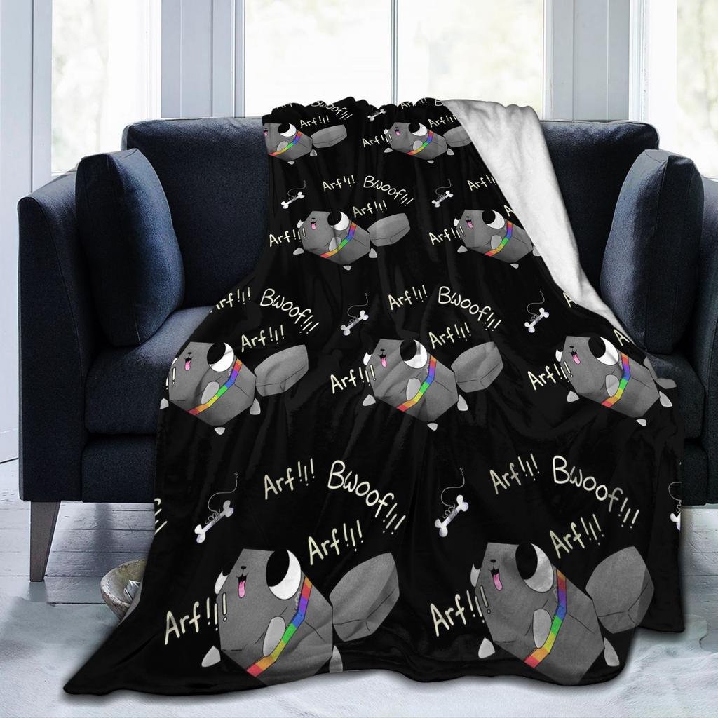 Pebble Dandys World Hra Deka Fleece Zima Přenosná Lehká Přehozová Deka na Lůžkoviny Cestování Plyšová Tenká Prošívaná Deka