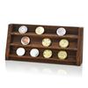 Cross-Border Commemorative Coin Display Stand - Single-Layer Flat Pine Wood Burnt Finish for Coin Display & Authentication.
