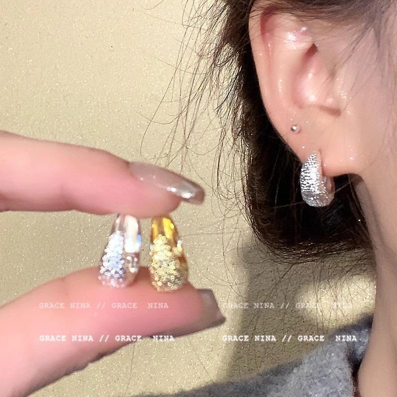 S925 silver needle zircon pearl earrings women's light luxury niche high-end butterfly stud earrings versatile temperament earrings