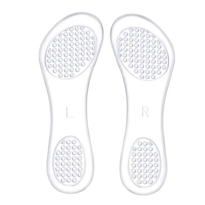 GEL Silicone Seven Points Insoles Women High Heels Single Sandals Shoes Cushion Self-adhesive Insole Washable Shoe Pads Summer