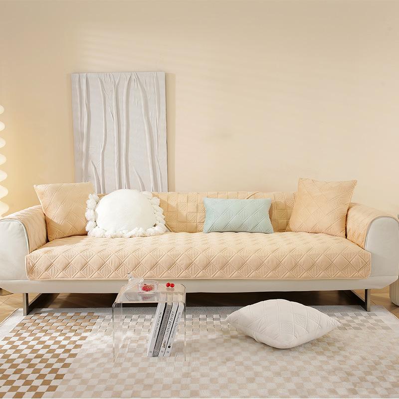 

Скандинавское однотонное диванное полотенце Универсальное плюшевое Нескользящее Утолщенное Чехол для дивана в гостиную Теплая диванная подушка Подлокотник Спинка Полотенце Декор 70x70cm