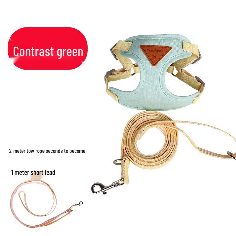 

Adjustable 2-Meter Dog Leash for Medium & Large Dogs - Outdoor, Universal S (5-10 lbs) зелёный