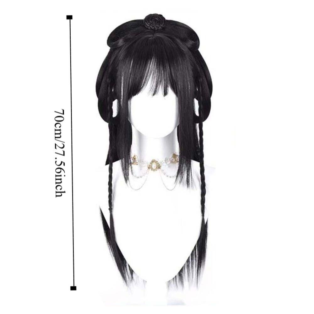 Heat-resistant Chinese Ancient Style Wigs Synthetic Cosplay Hanfu Modelling Wig for Women