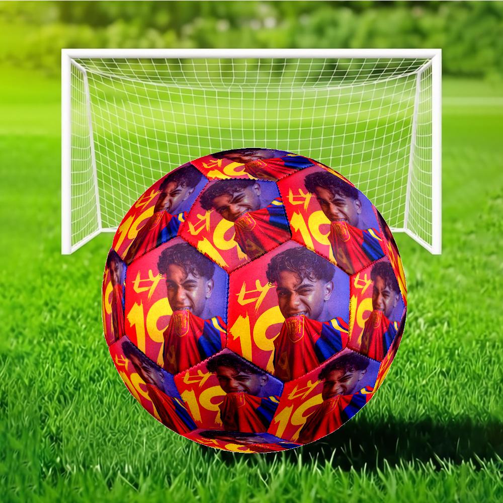 Barcelona Spirit 2019 Soccer Ball Size 5 Soccer Ball, Machine-stitched, Soft and Comfortable, Suitable for Training and Matches Fan Gift