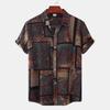 2026 Summer New Printed Short Sleeved Men's Flower Shirt with Quick Drying Pattern