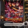 Personalized Wall Tapestry,Demon Slayer Custom Printed Name, Fabric Wall Art For Indoor Room Backdrop
