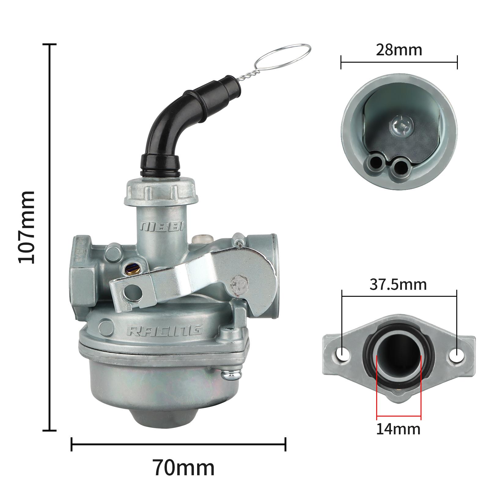 NIBBI PZ14 18mm Carburetor 50CC - 100CC 2T 4T Stroke Mini Carburetor For Honda Gy6 Pitbike Mopeds Scooter Motorcycle Accessories