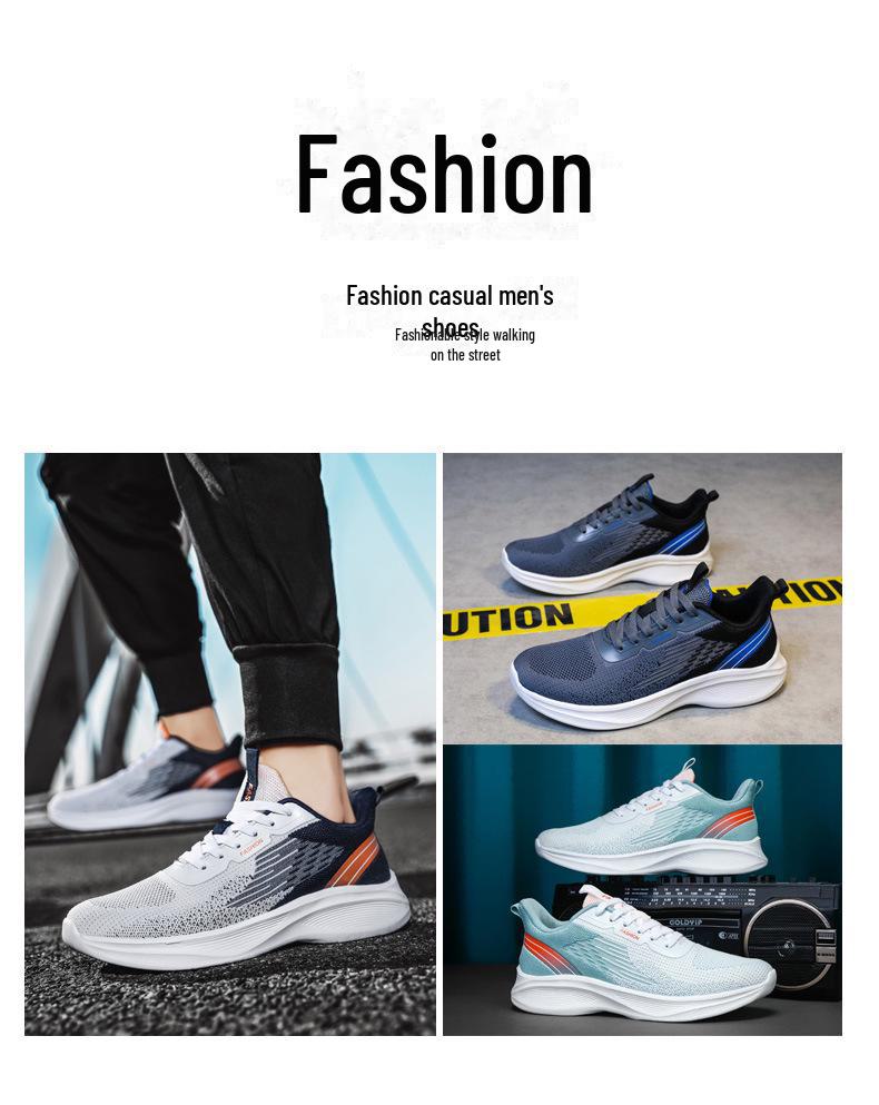 Men's Summer Lightweight Breathable Mesh Running Shoes, Size 45, Youth Sports Sneakers