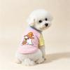 Halloween Cute Ghost Print Pet T‑Shirt Cats & Dogs Soft Cotton Clothes Outfit For Bichon French Bulldog Holiday Party Costume
