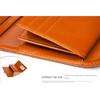 Pure Leather Three Fold Women's Wallet, Long Buckle Leather Bag, Genuine Leather Multi Card Large Capacity Wallet, Women's Wallet, Leather Wallet