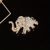Luxury Crystal Elephant Brooches For Women Men Vintage Animal Rhinestone Buckle Fashion Suit Clothes Badges Jewelry