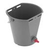 8L Feeder Bucket with 2 Nipple Milk Feeding Barrel Livestock Farm Accessory GrayFor Lamb